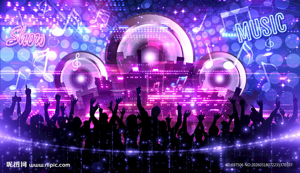 KTV酒吧夜店DJ音乐狂欢背景