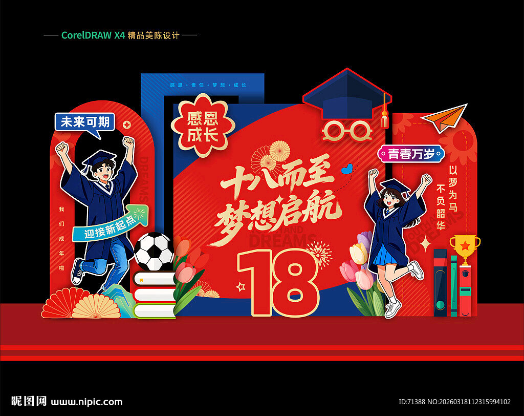 18岁成人礼美陈主题布置