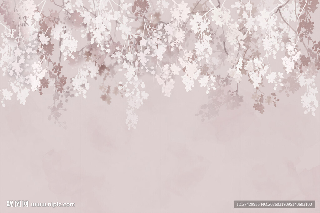 梦幻粉色樱花背景