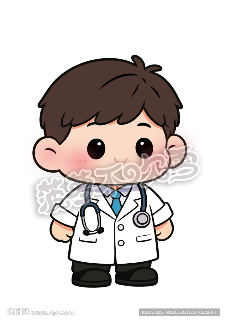 可爱卡通小医生形象