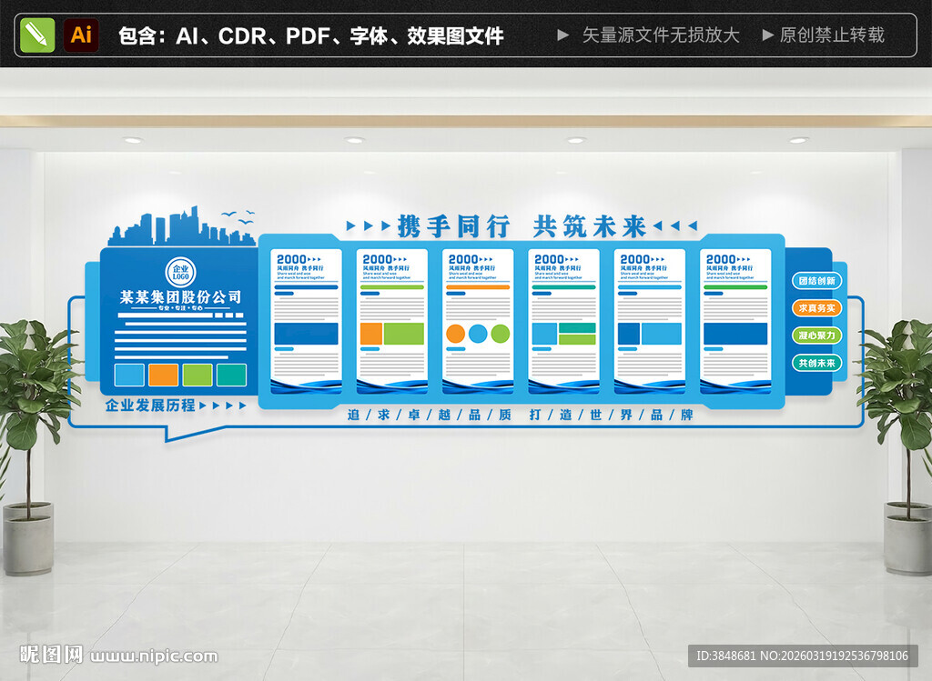 企业发展历程文化墙