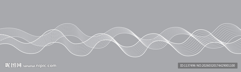 简约波浪线条抽象背景图