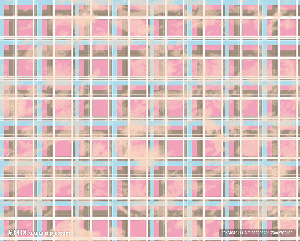 粉色蓝线条格纹图案背景