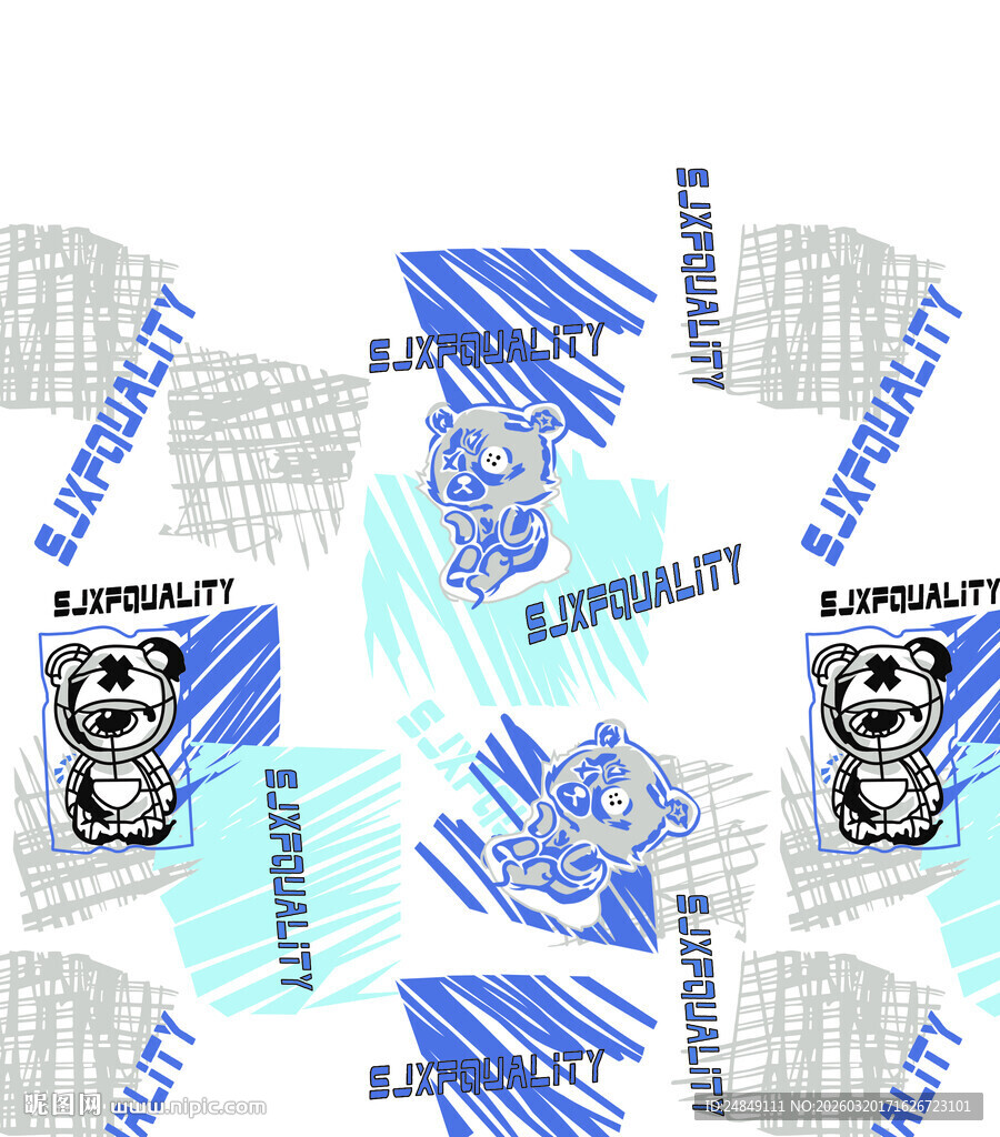 涂鸦风格品牌图案设计元素