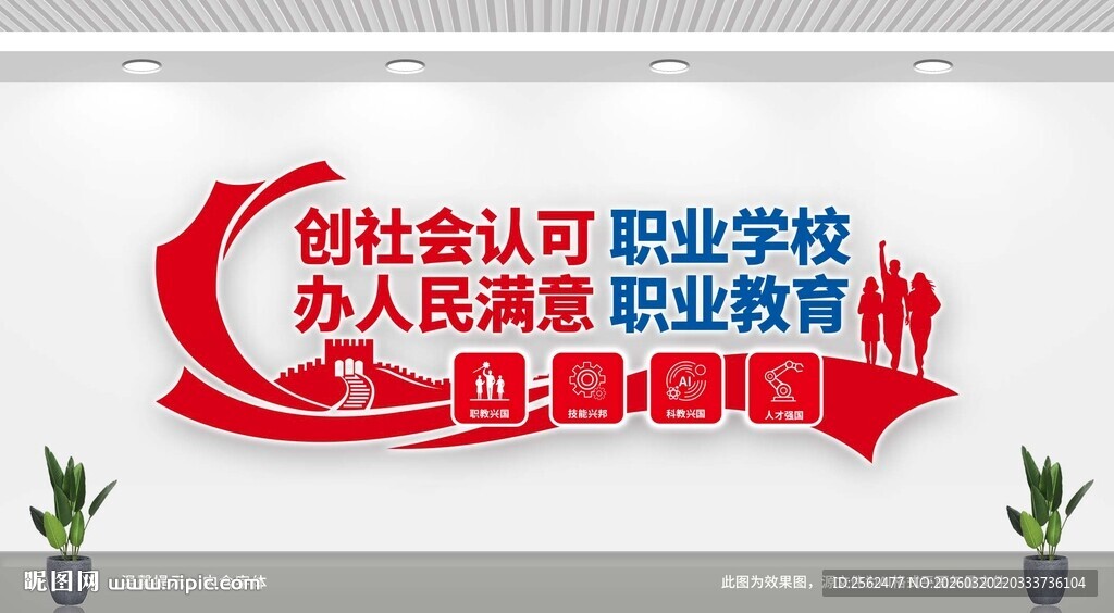 职业学校教育文化墙