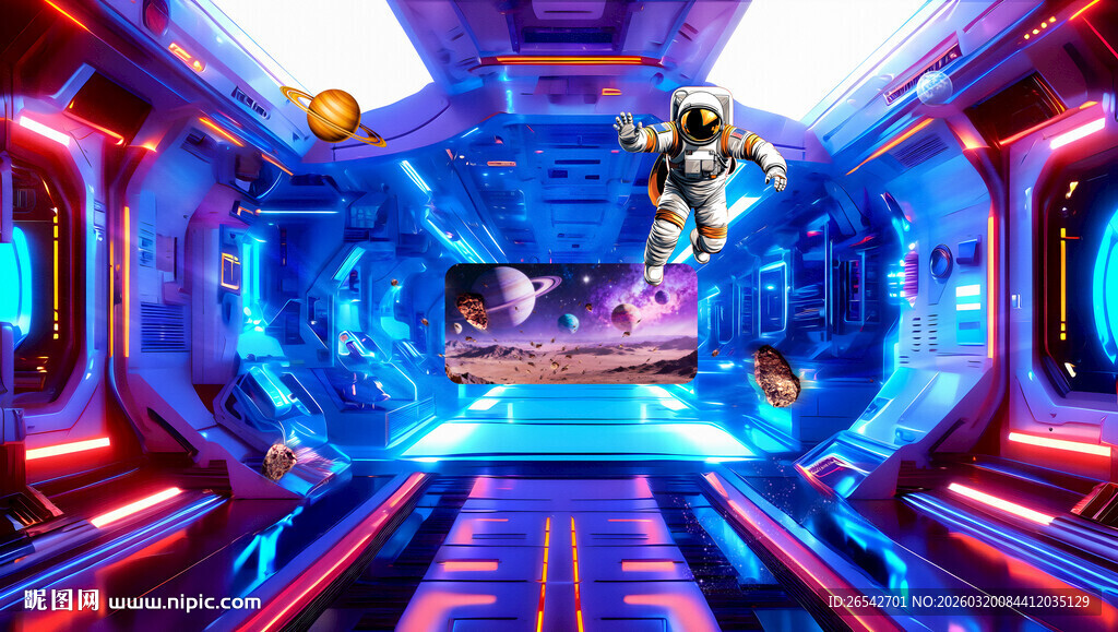 酒吧KTV科幻背景