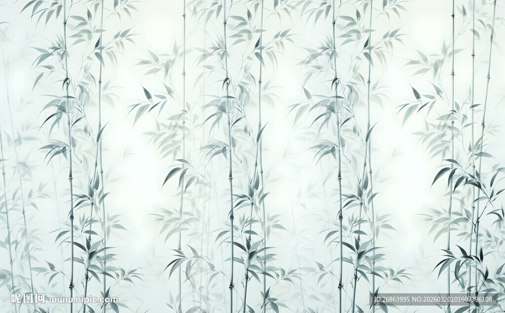 水墨风竹林