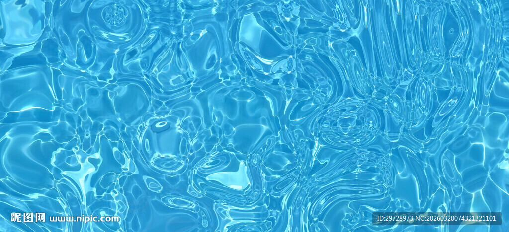蓝色水波纹理背景图