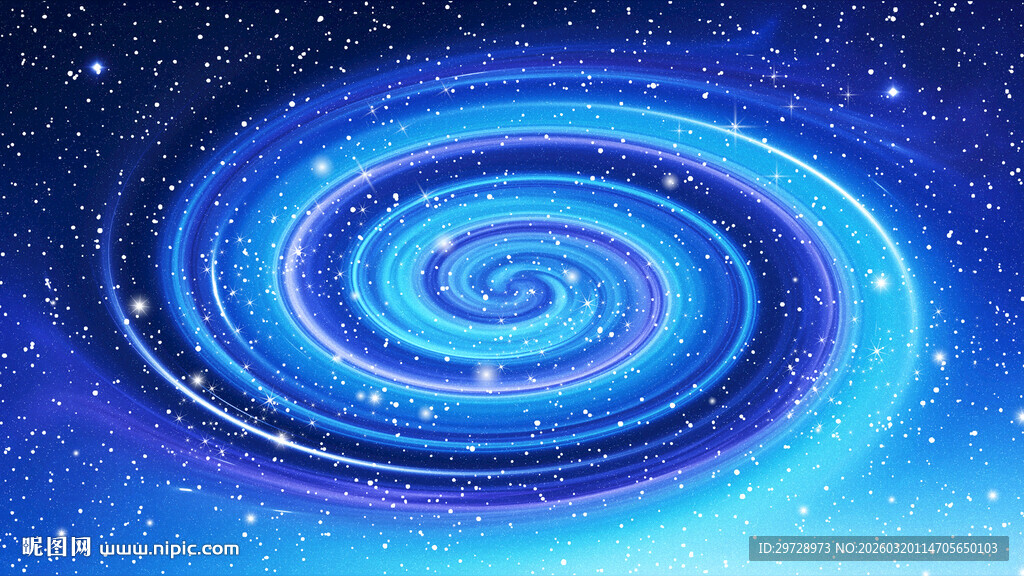 蓝色宇宙星空旋涡