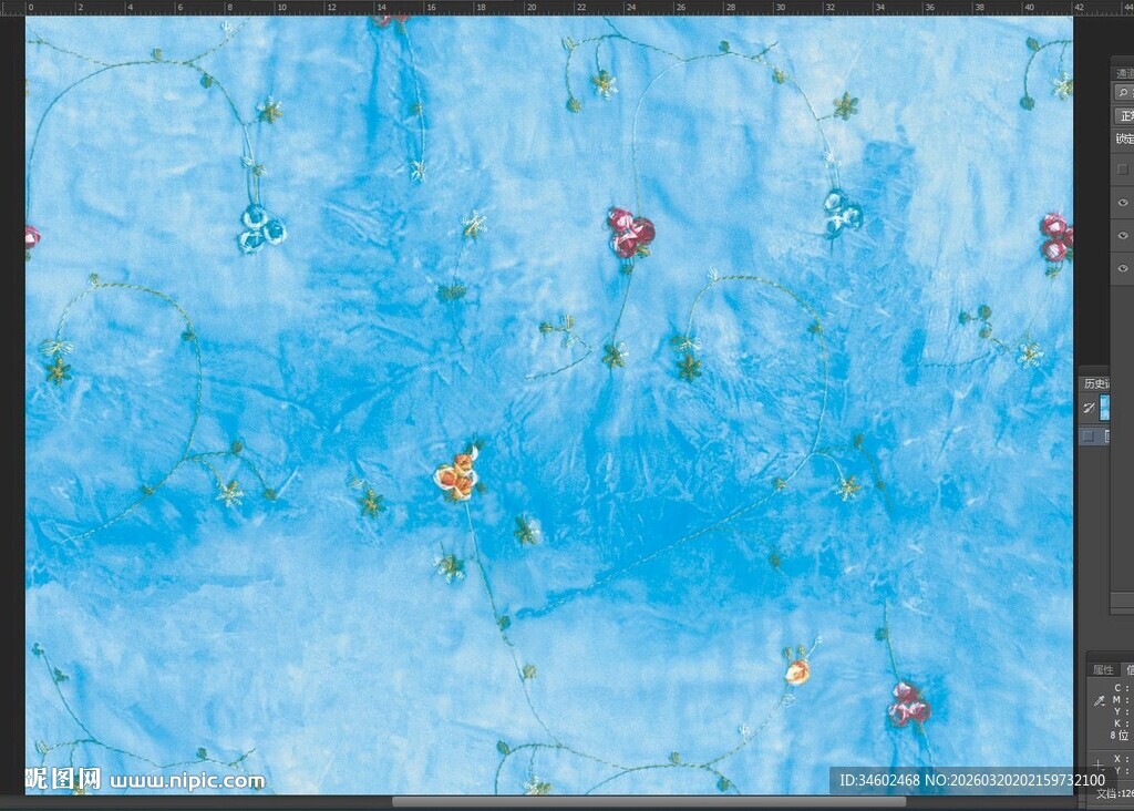 蓝色背景抽象灵动图案