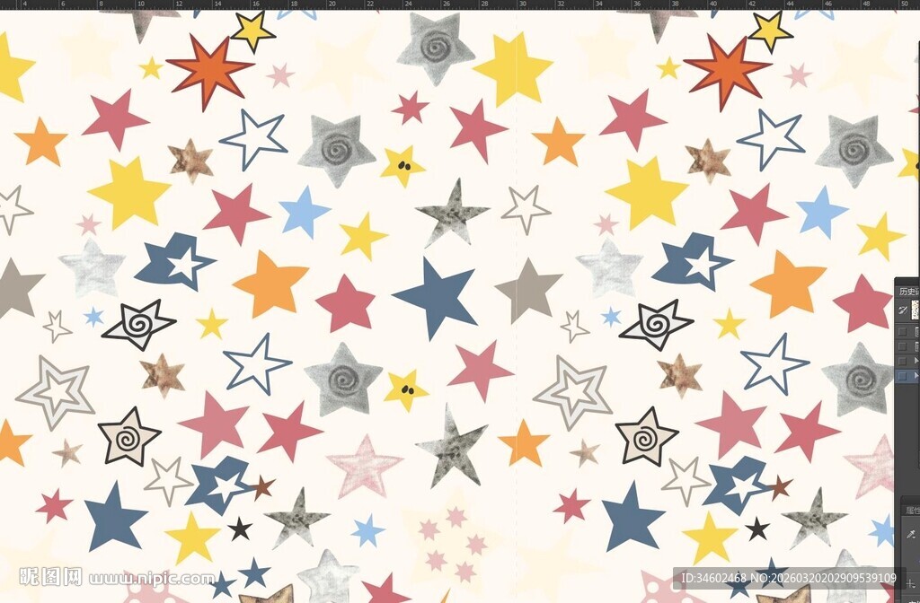 多彩星星图案背景