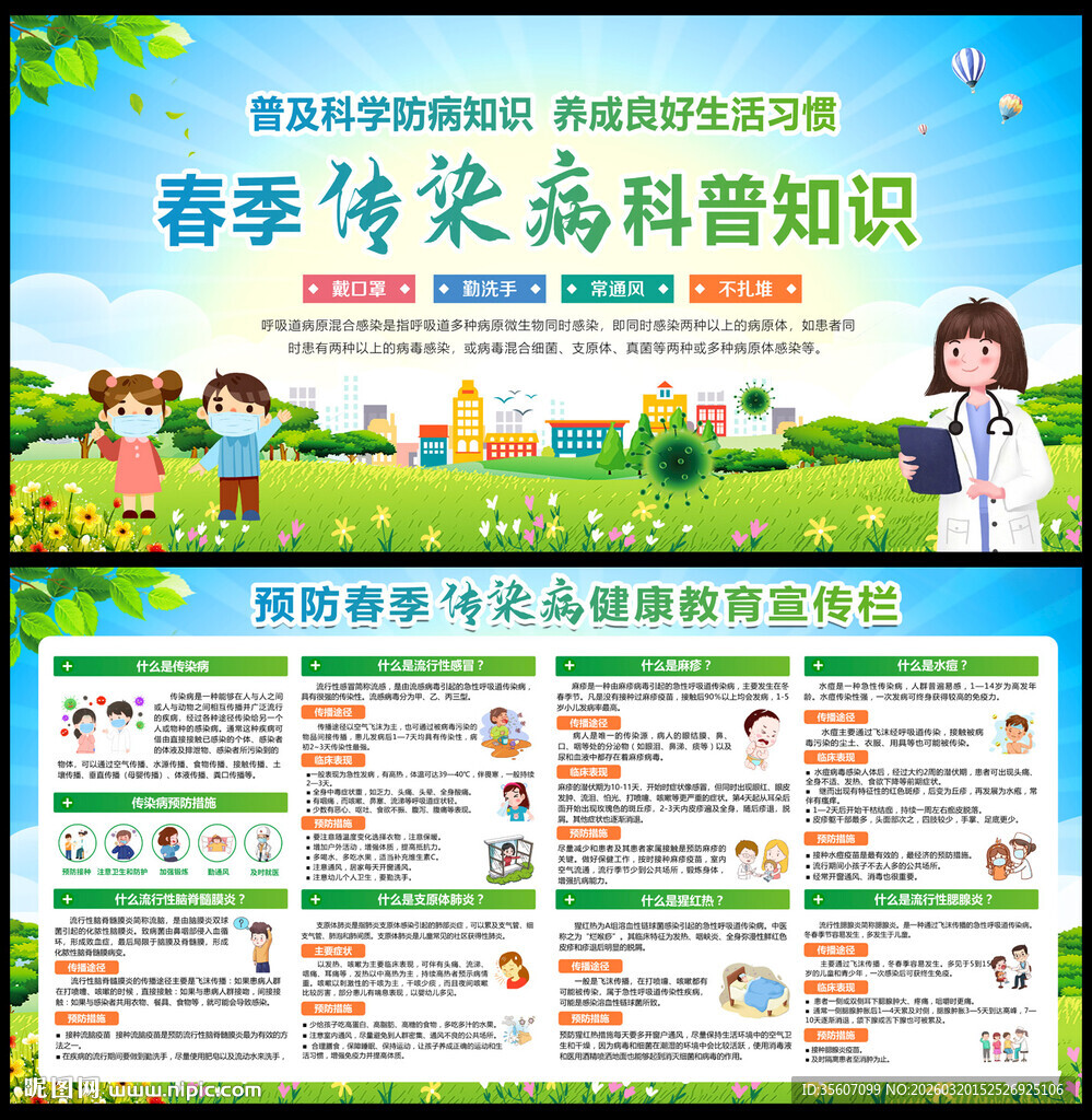 春季传染病健康教育宣传栏