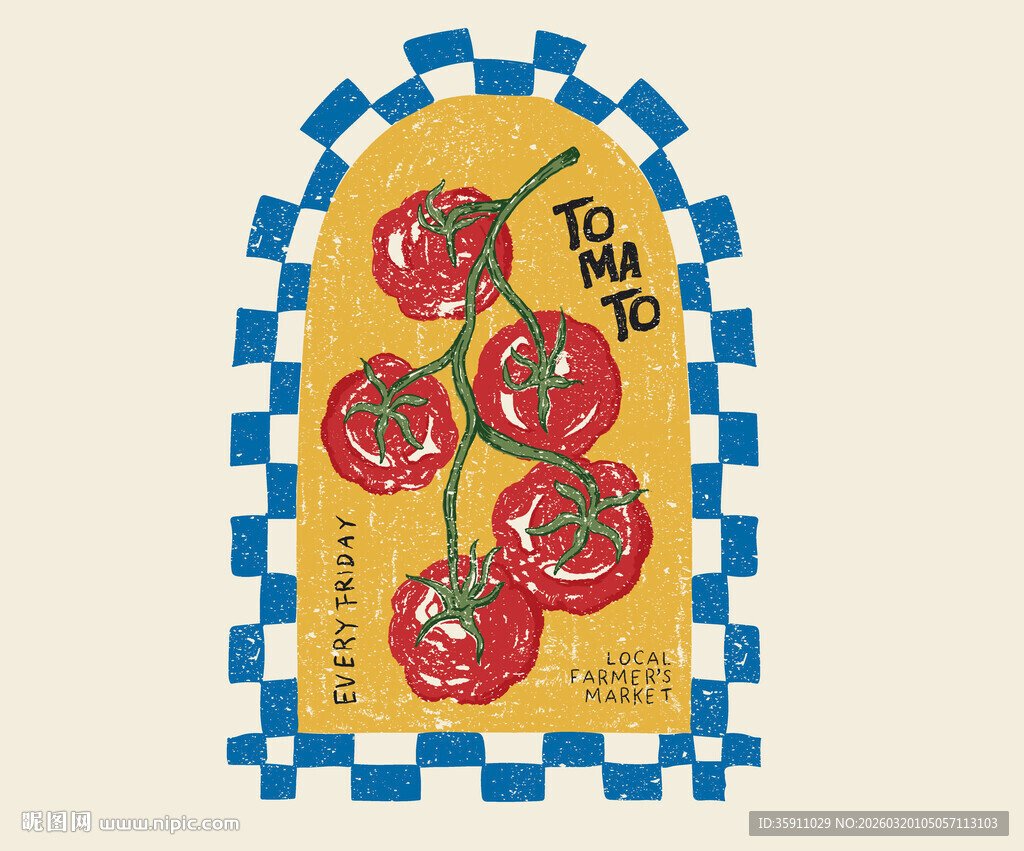 番茄邮票图案设计