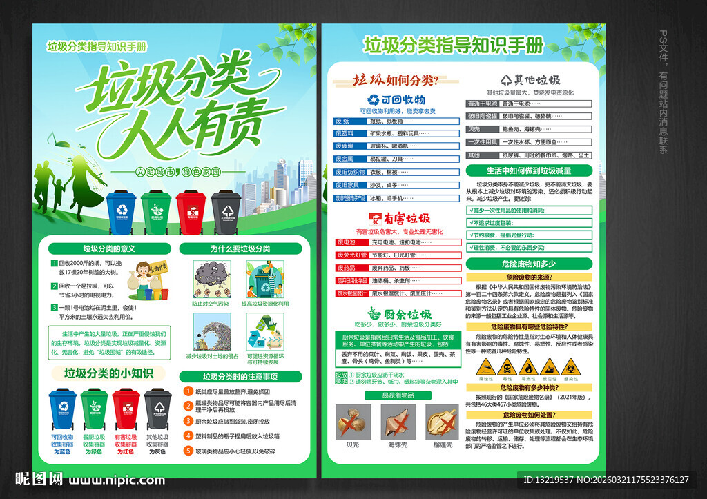 垃圾分类宣传单