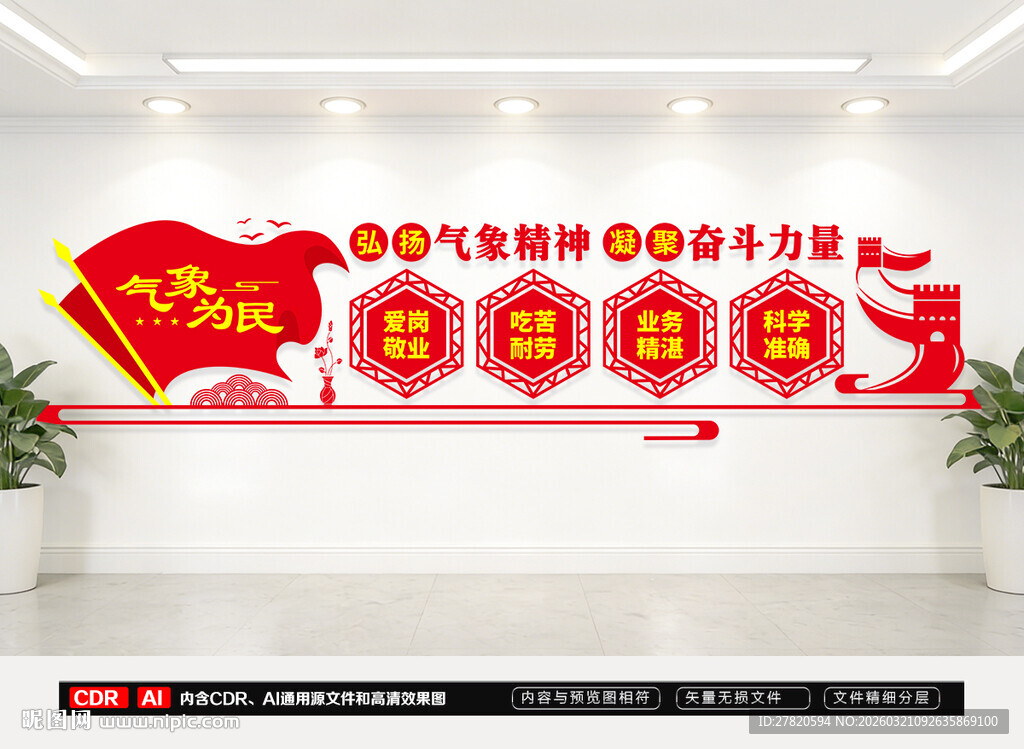 气象精神文化墙