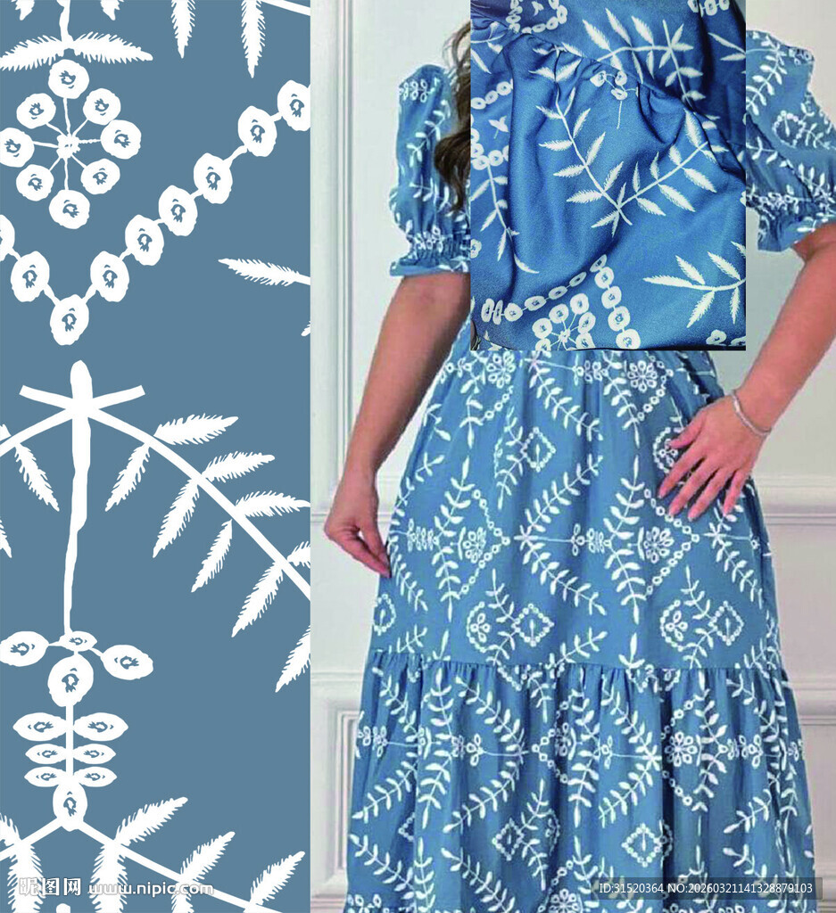 叶子 印花 面料设计