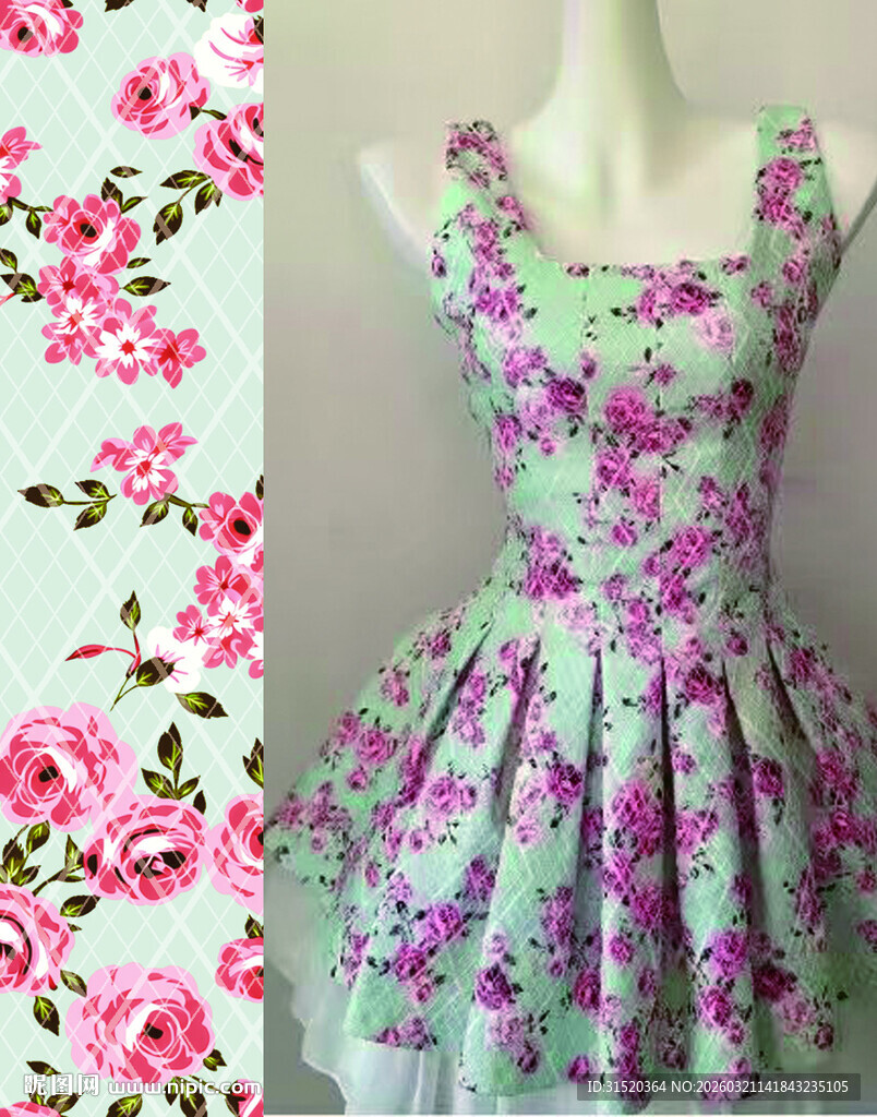 玫瑰花  数码印花  花 