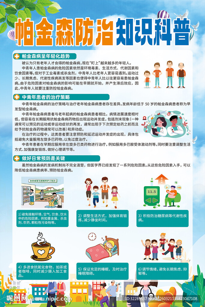 帕金森防治知识科普海报