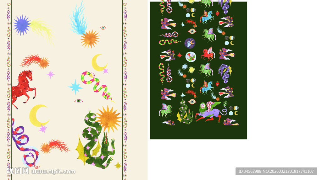 数码印花 大牌定位花