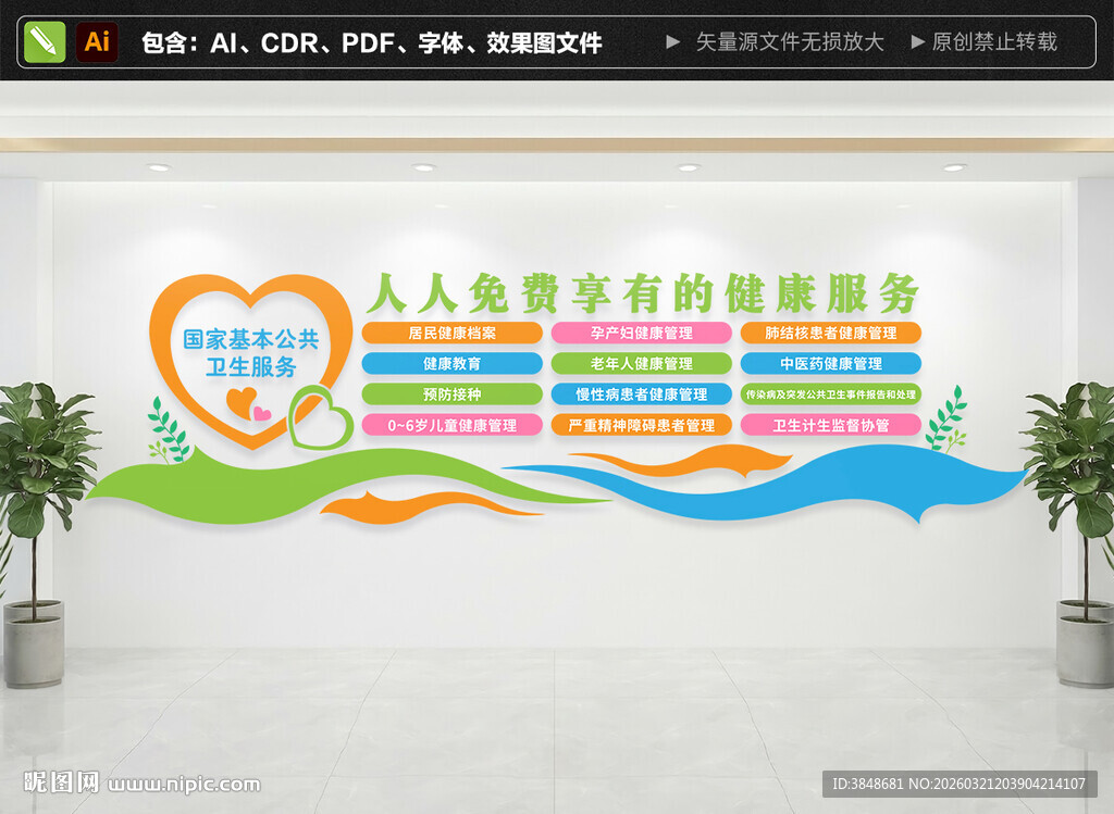 医院基本公共卫生服务文化墙