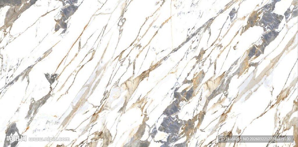 白色鱼肚金大理石石纹