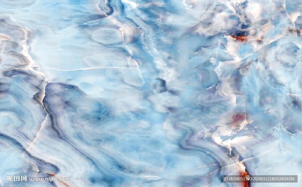 蓝色大理石石纹