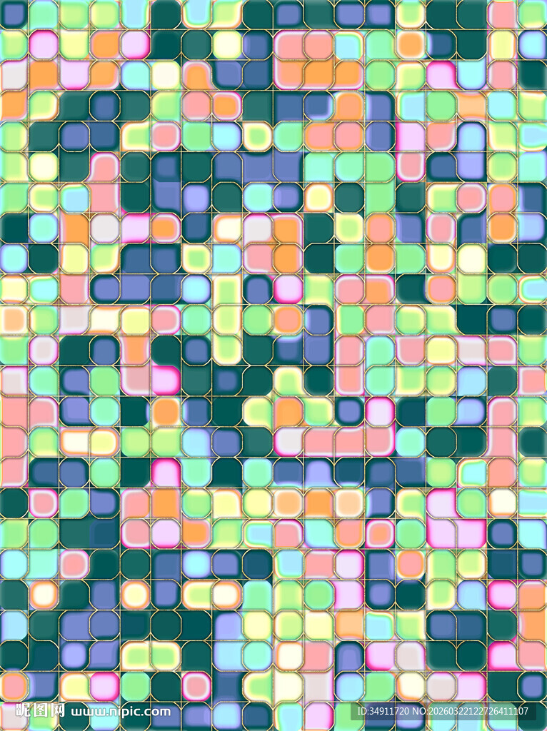 多彩像素拼接图案