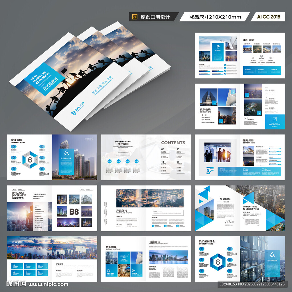 方形招商宣传册