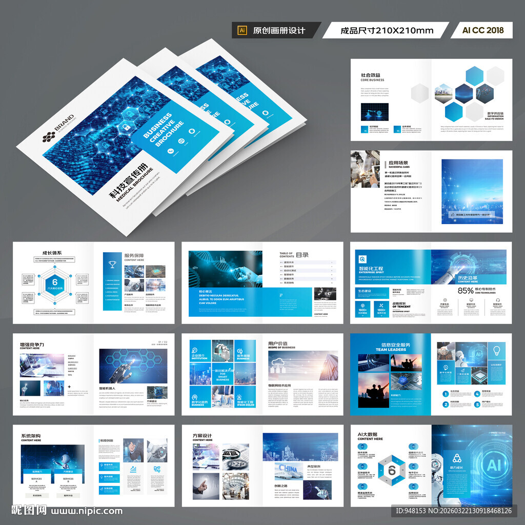 方形大数据画册