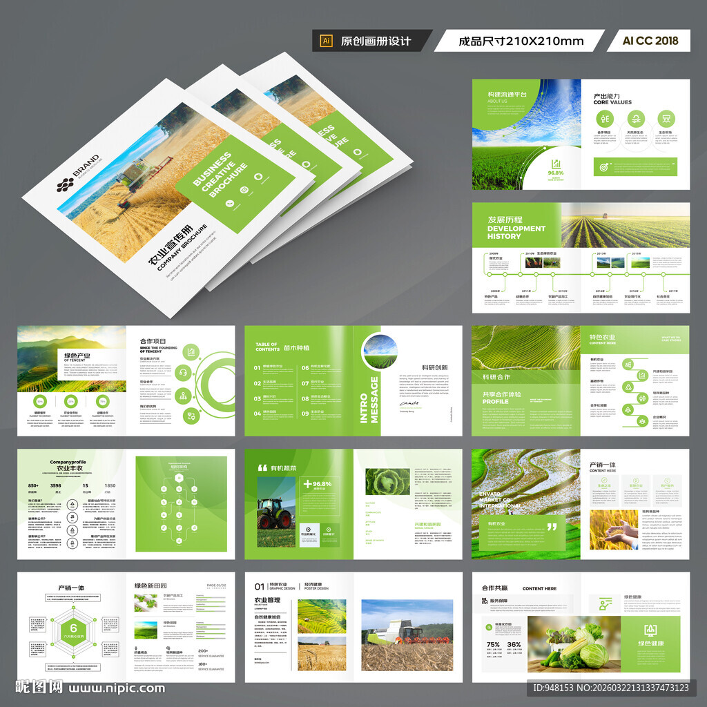 方形农产品画册