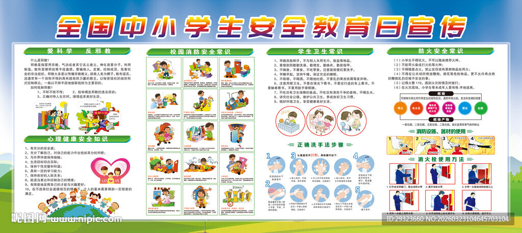 中小学生安全教育展板