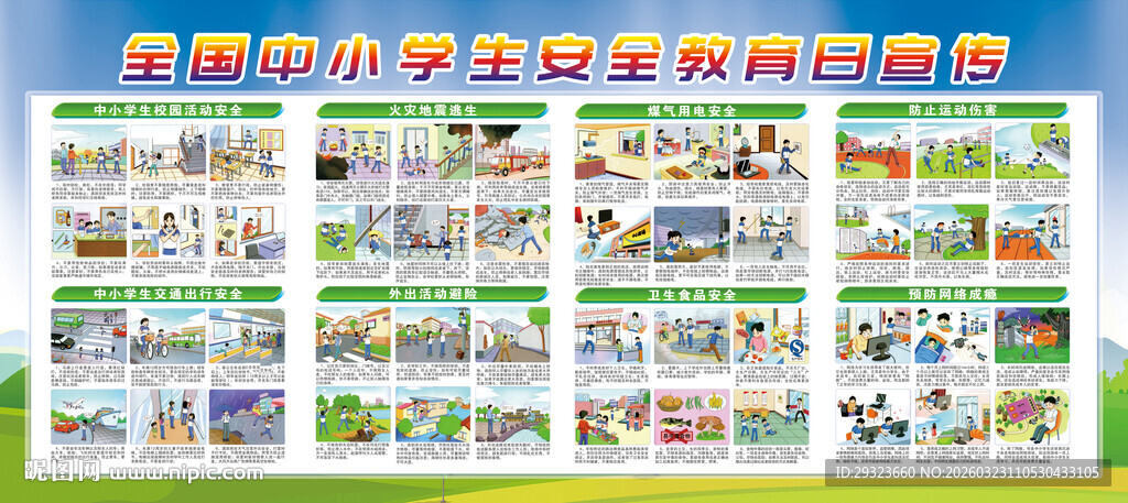 中小学生安全教育展板