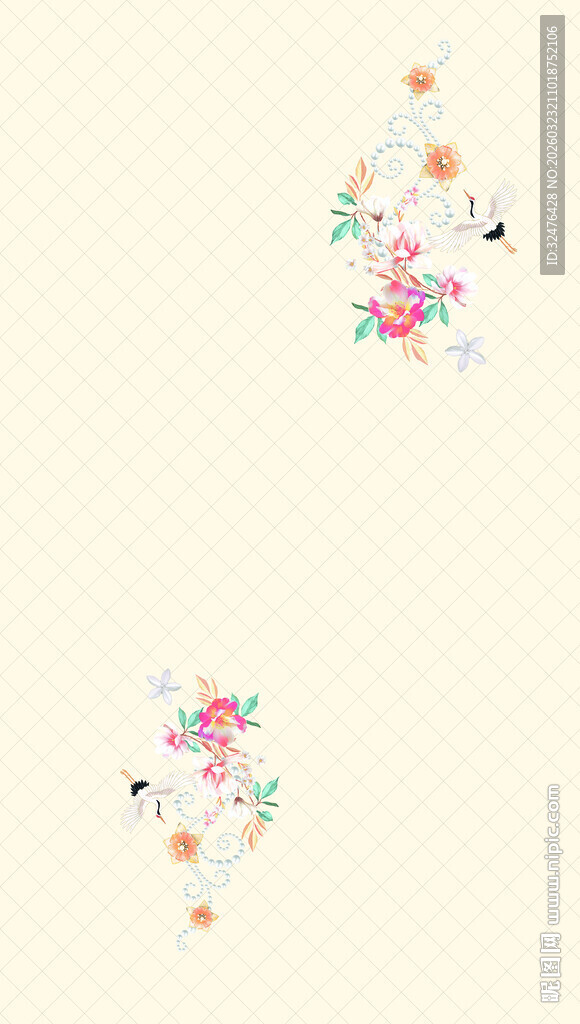 简约花卉图案背景设计