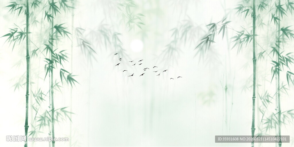 竹林新中式水墨竹影