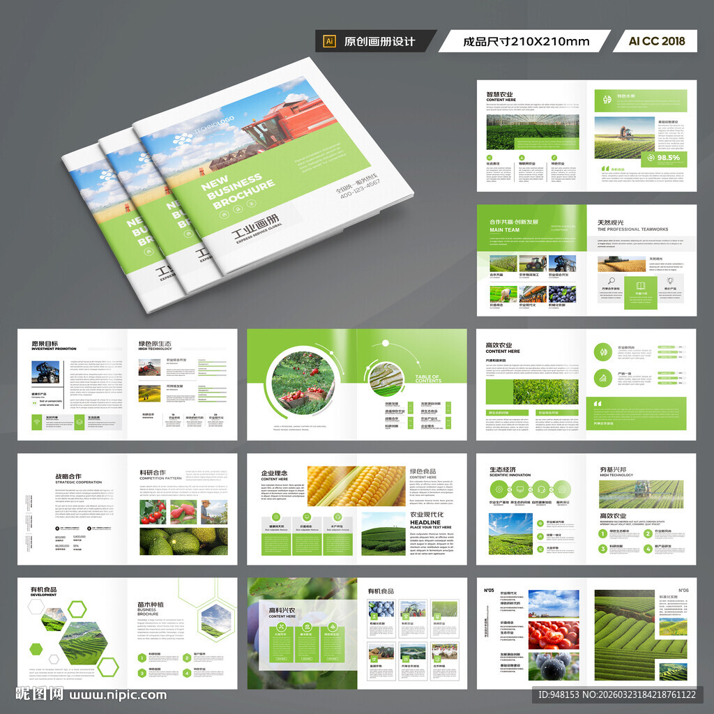 方形农产品画册