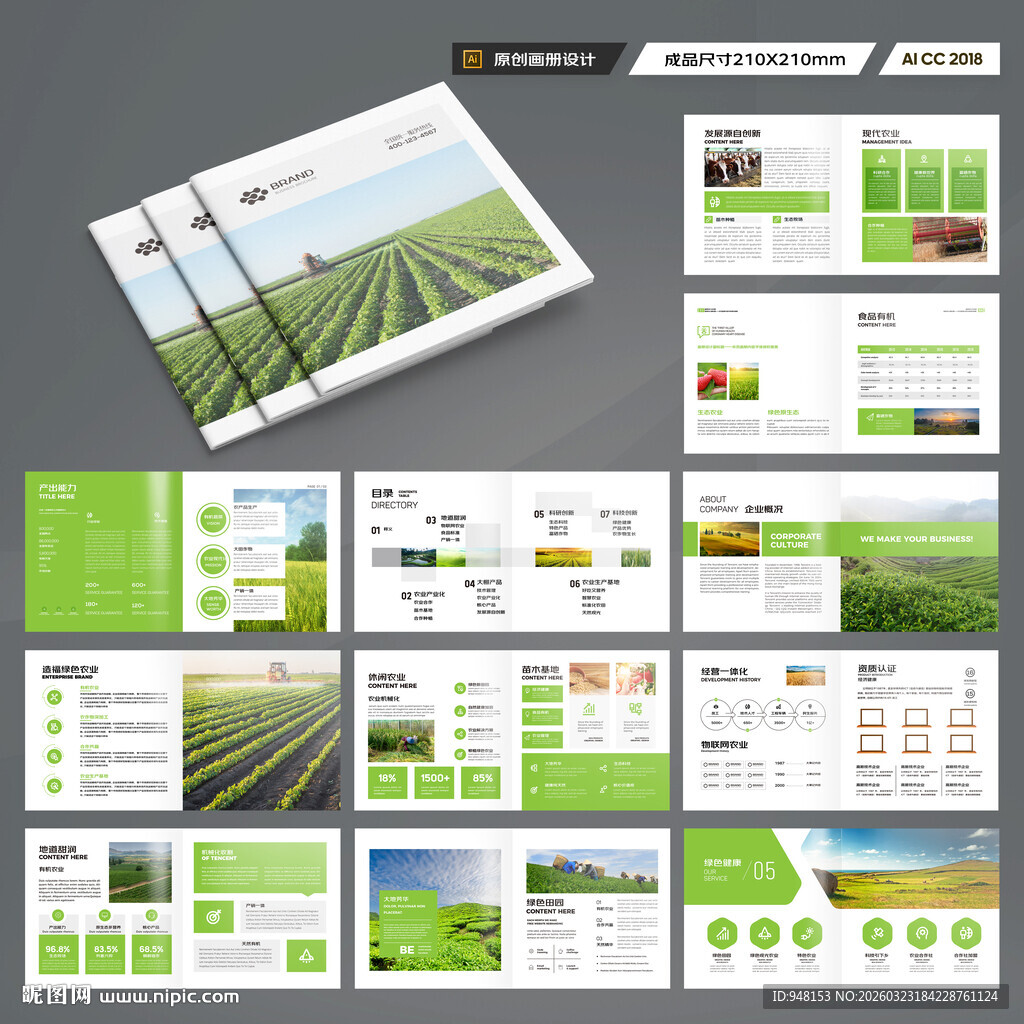 方形农产品宣传册