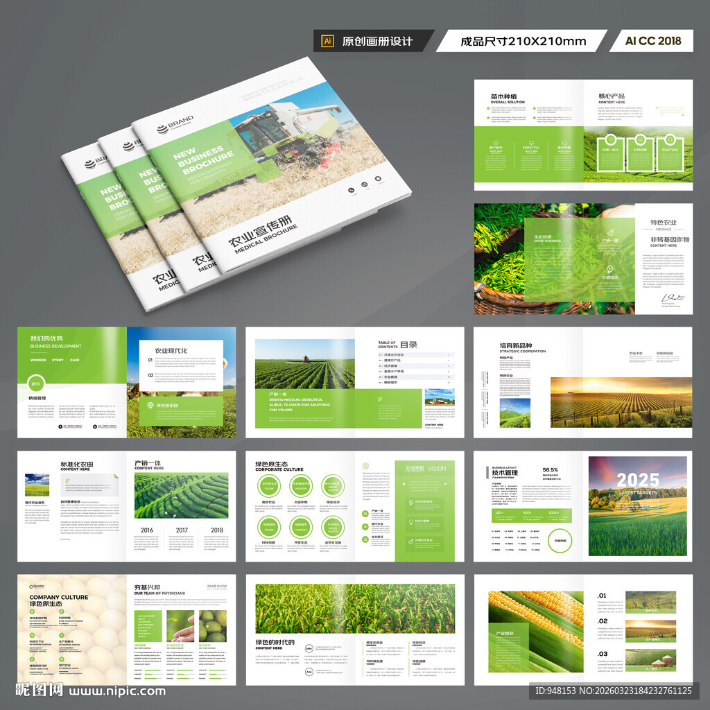 方形农业宣传册