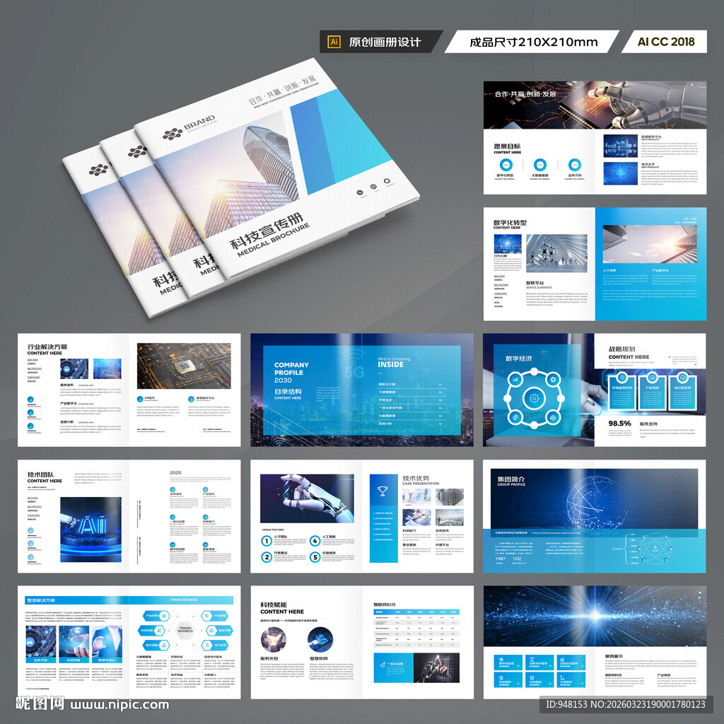 方形大数据画册