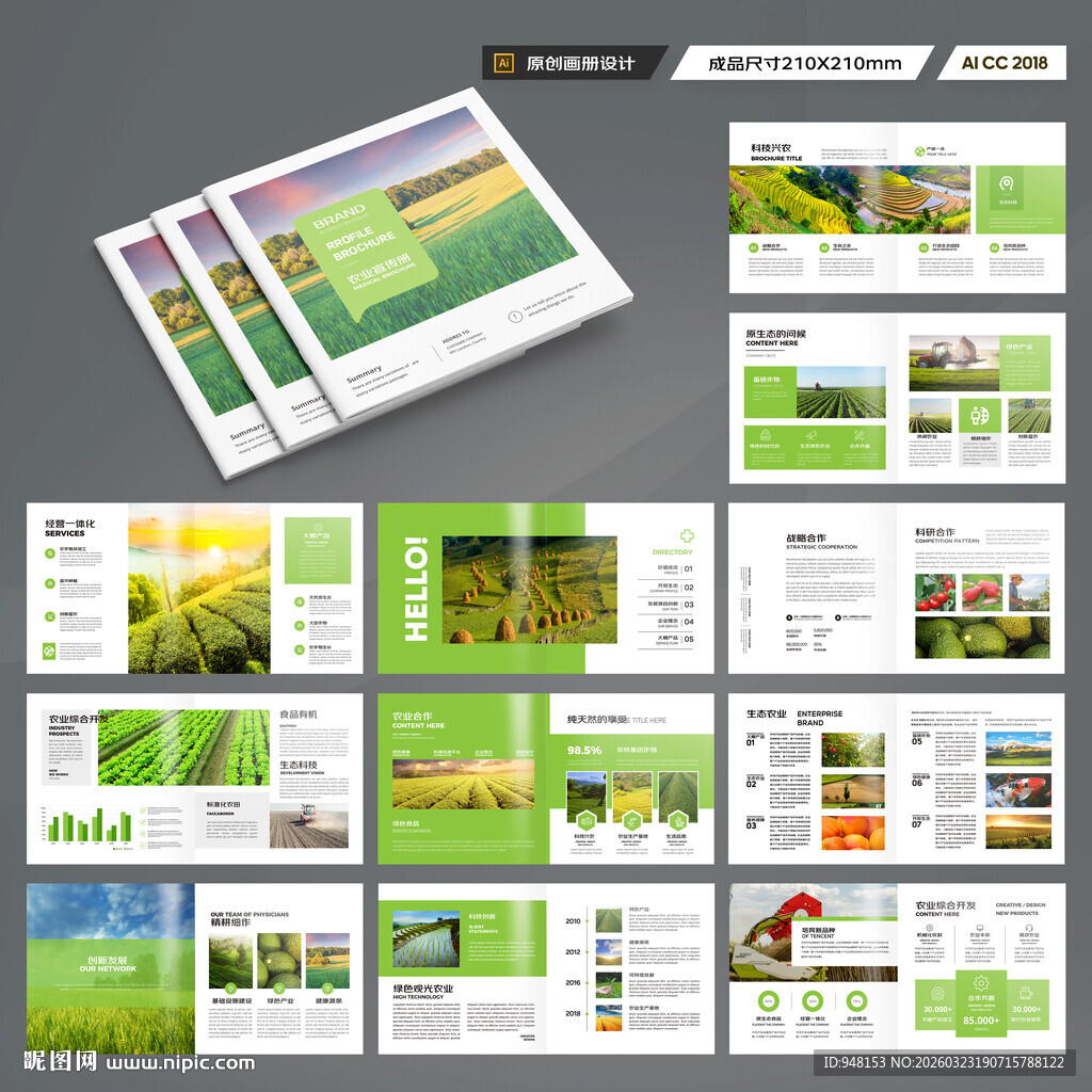 方形农产品画册