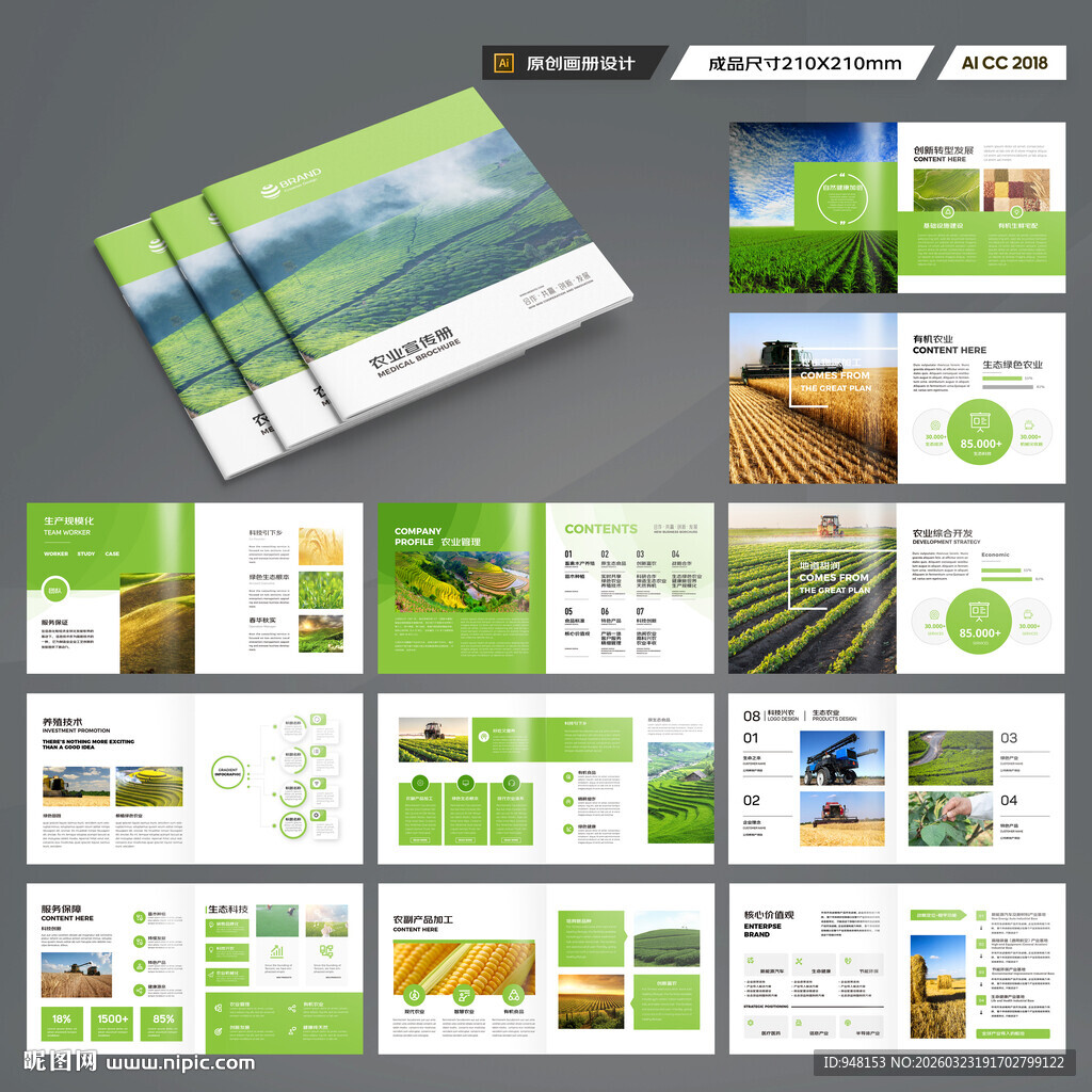 方形农产品画册
