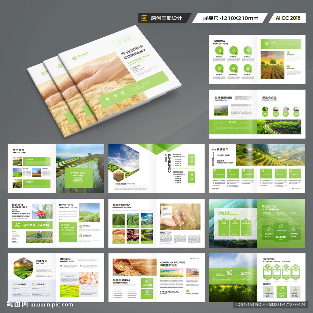 方形农业合作社画册