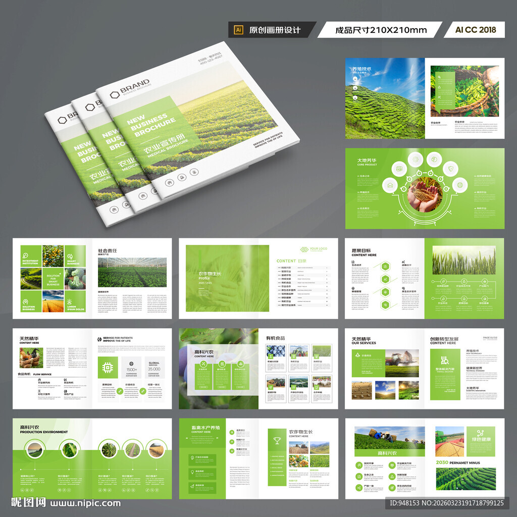 方形农业宣传册