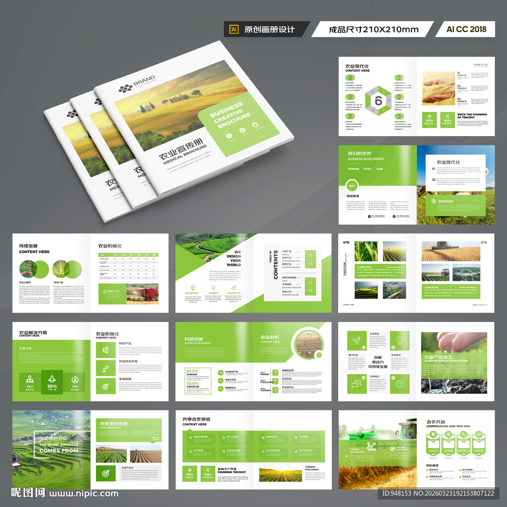 方形农产品宣传册
