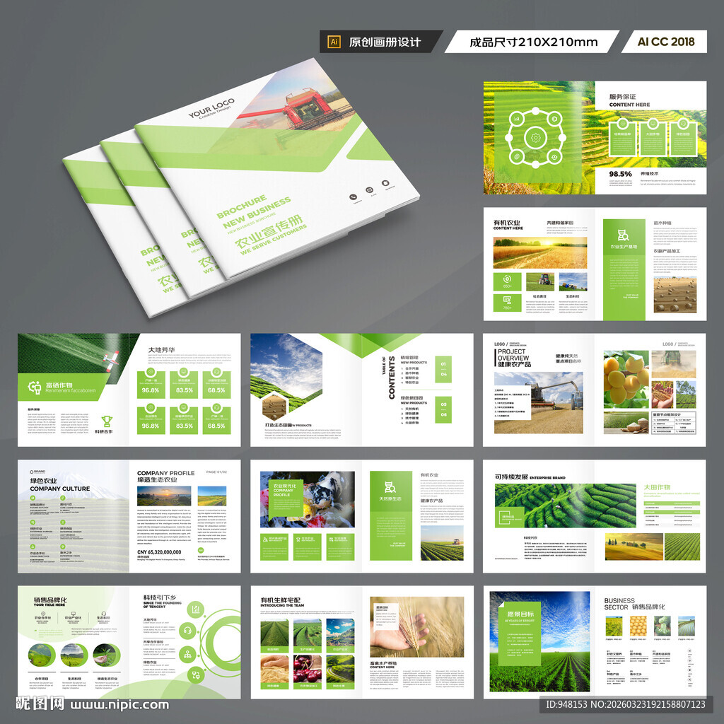 方形农业宣传册