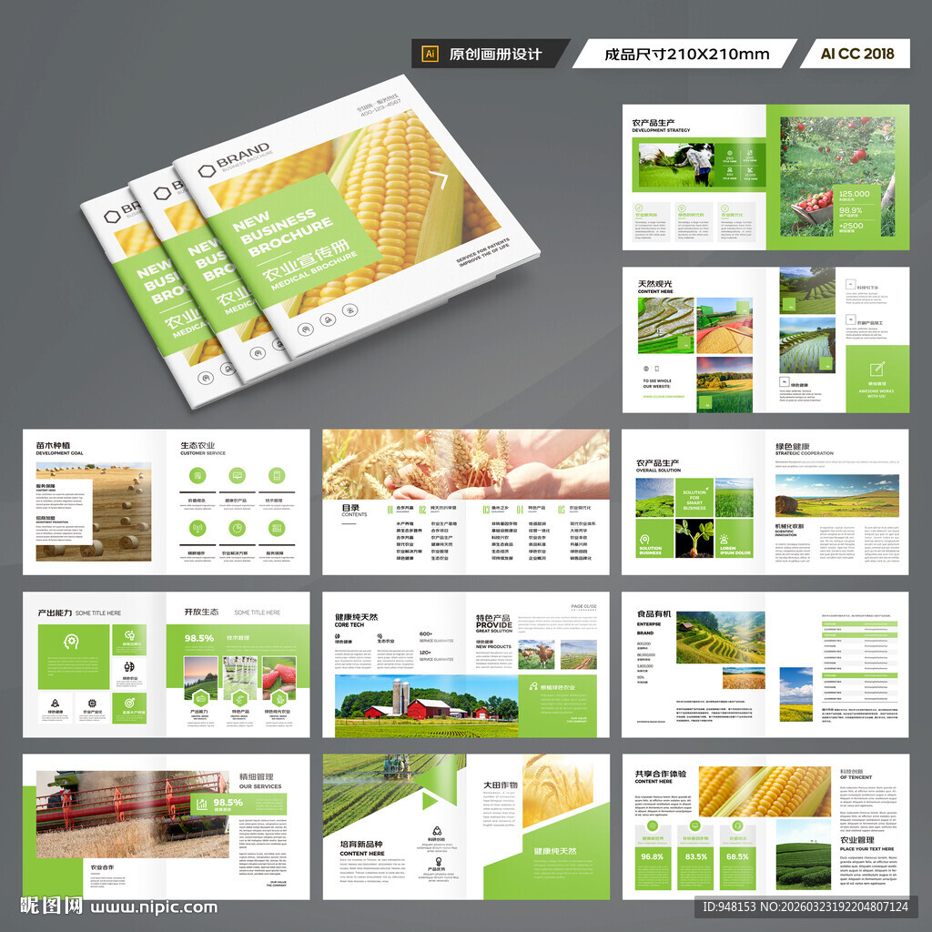 方形农产品画册