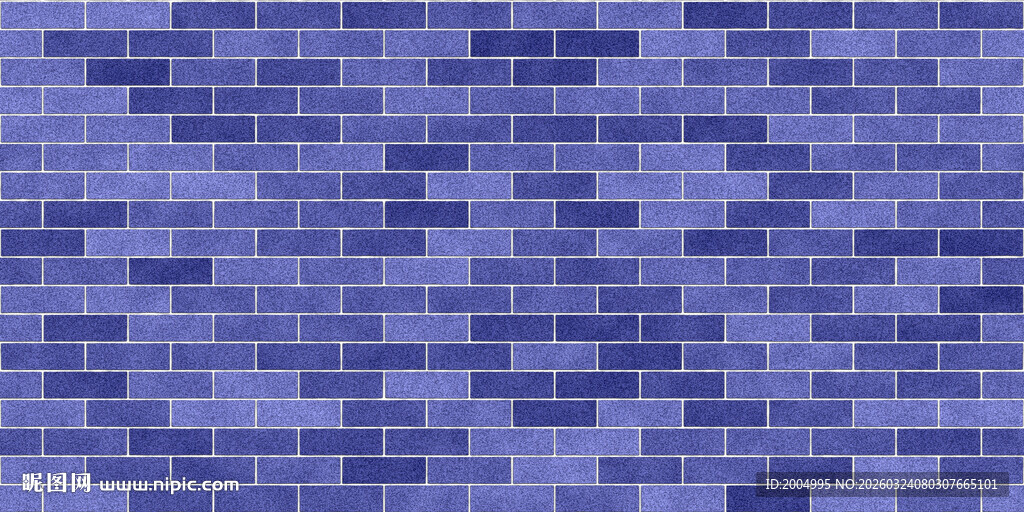 蓝色砖墙高清图