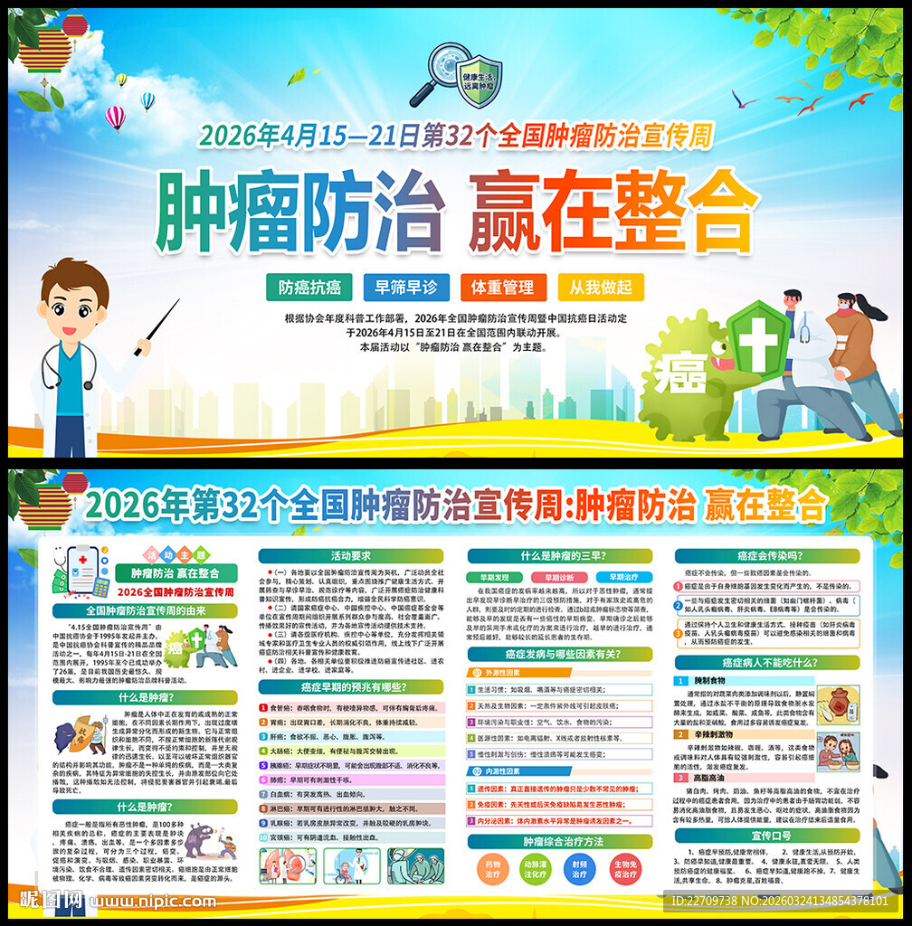 2026年肿瘤防治宣传周展板