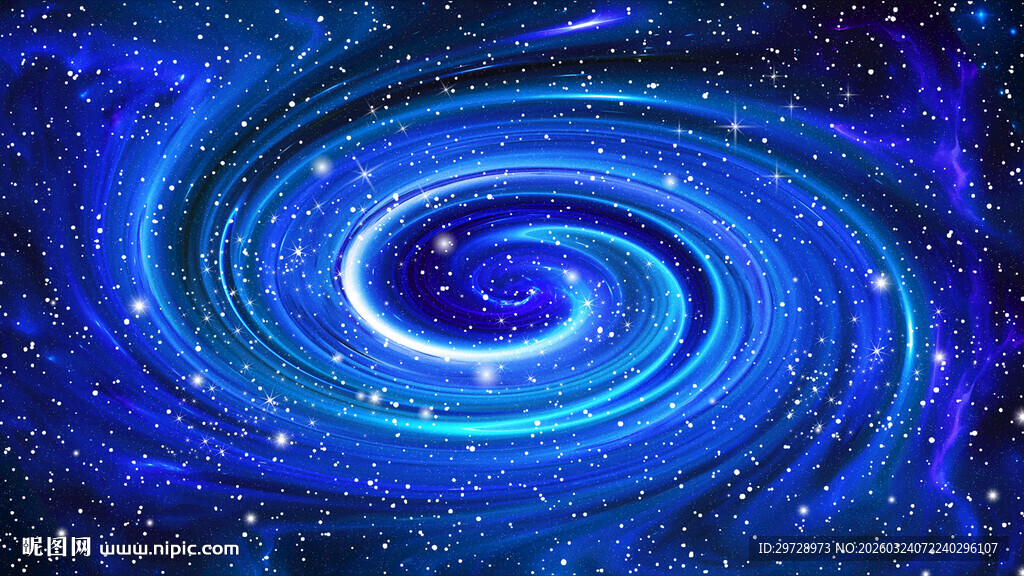 蓝色旋涡星空吊顶天花