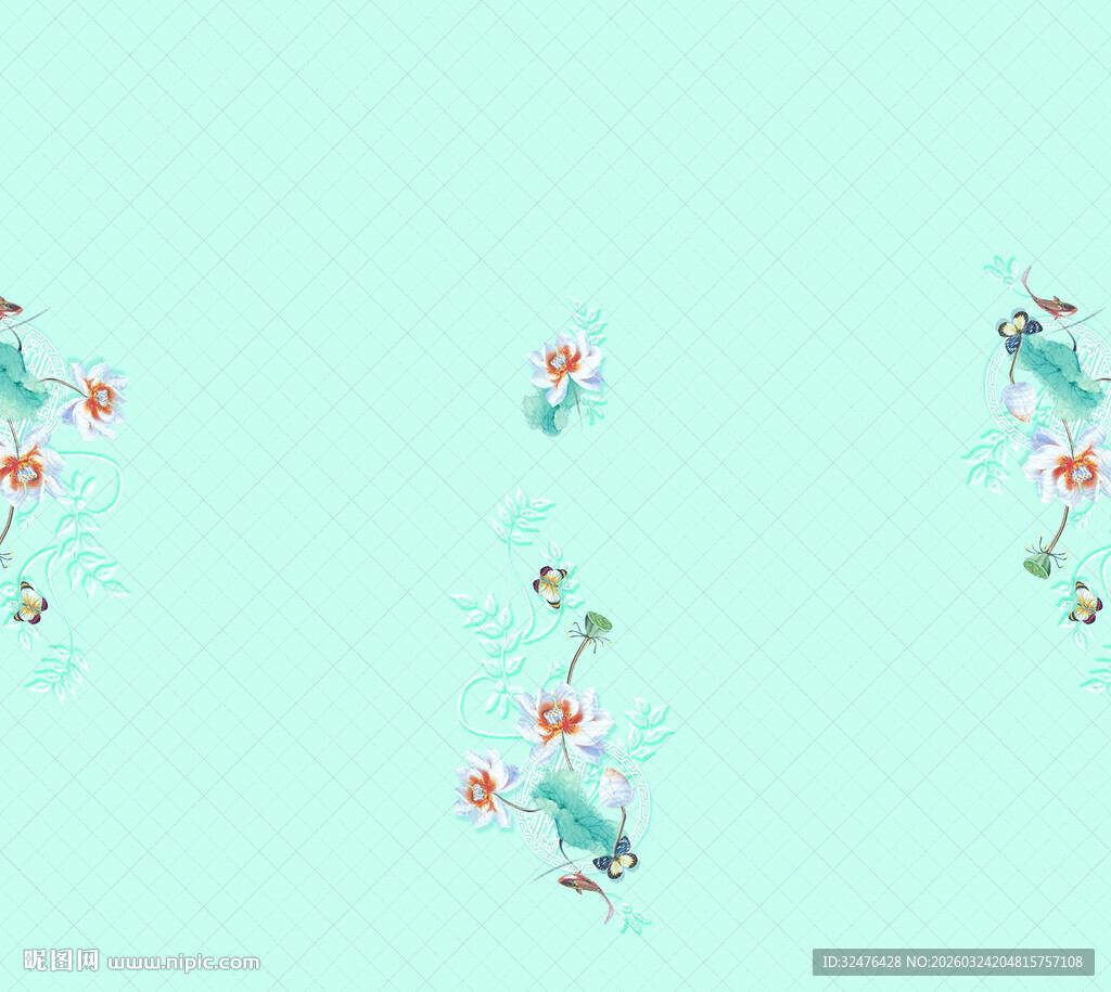 清新花卉图案背景