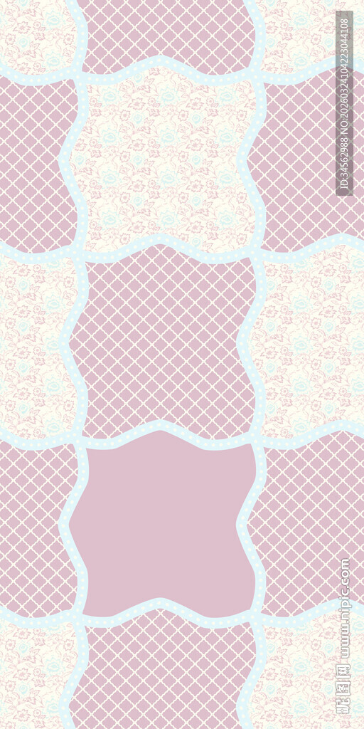 数码印花 方块花